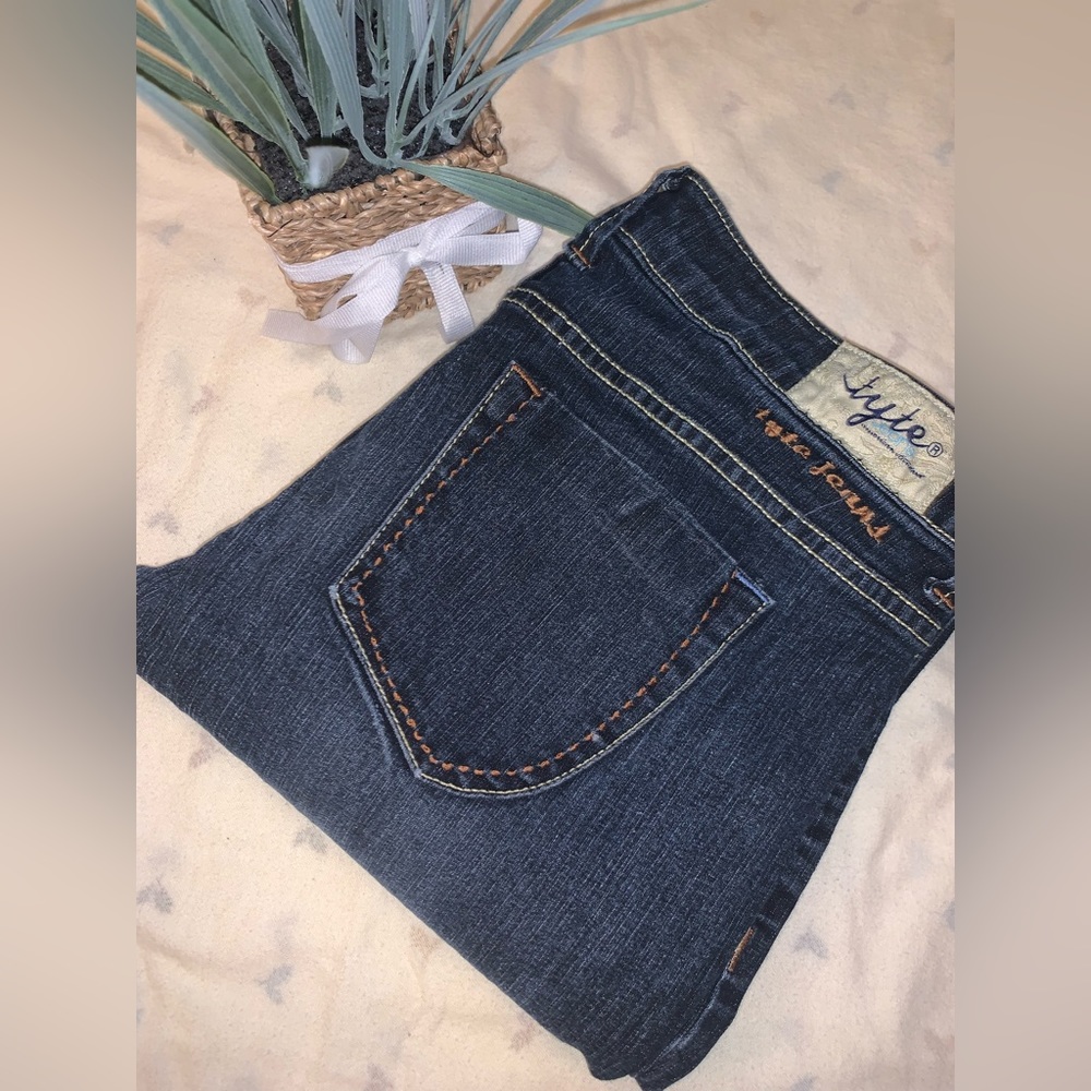 Vintage Tyte Low rise stretch dark denim jeans